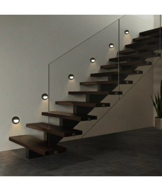 kelvo® STEPART KLV-101-0074 Χωνευτό Φωτιστικό Σκαλοπατιού - Διαδρόμου LED 3W 375lm 45° AC 220-240V Αδιάβροχο IP65 Θερμό Λευκό 2700K - Lumileds SMD Chip & TÜV SÜD Driver - Μαύρο Ματ - Μ8.3 x Π4.5 x Υ8.3cm  - Q6.55 x 6.55cm - 5 Χρόνια Εγγύηση